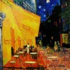 Terrasse de Cafe la nuit Poster Vincent Van Gogh