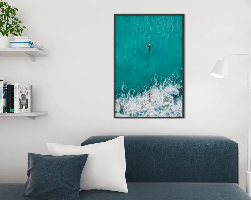 The Big Blue Poster Surfer Mighty And Mesmerizing