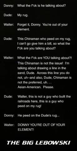 The Big Lebowski Poster Zitate