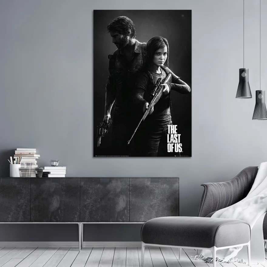The Last Of Us Poster Schwarzweiss Porträt