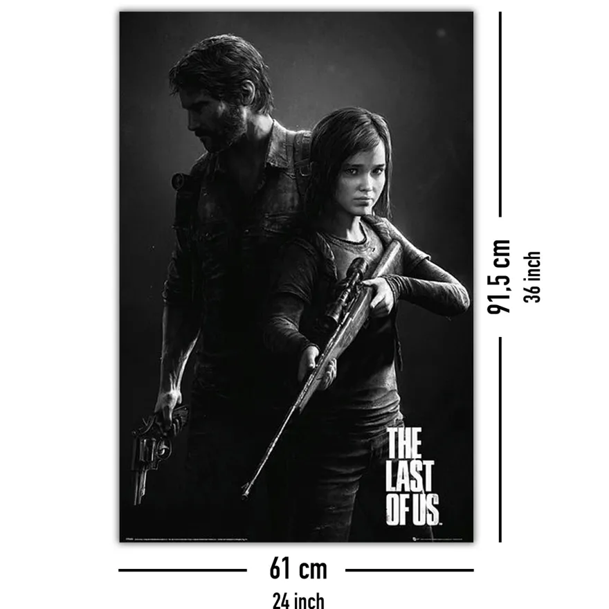 The Last Of Us Poster Schwarzweiss Porträt