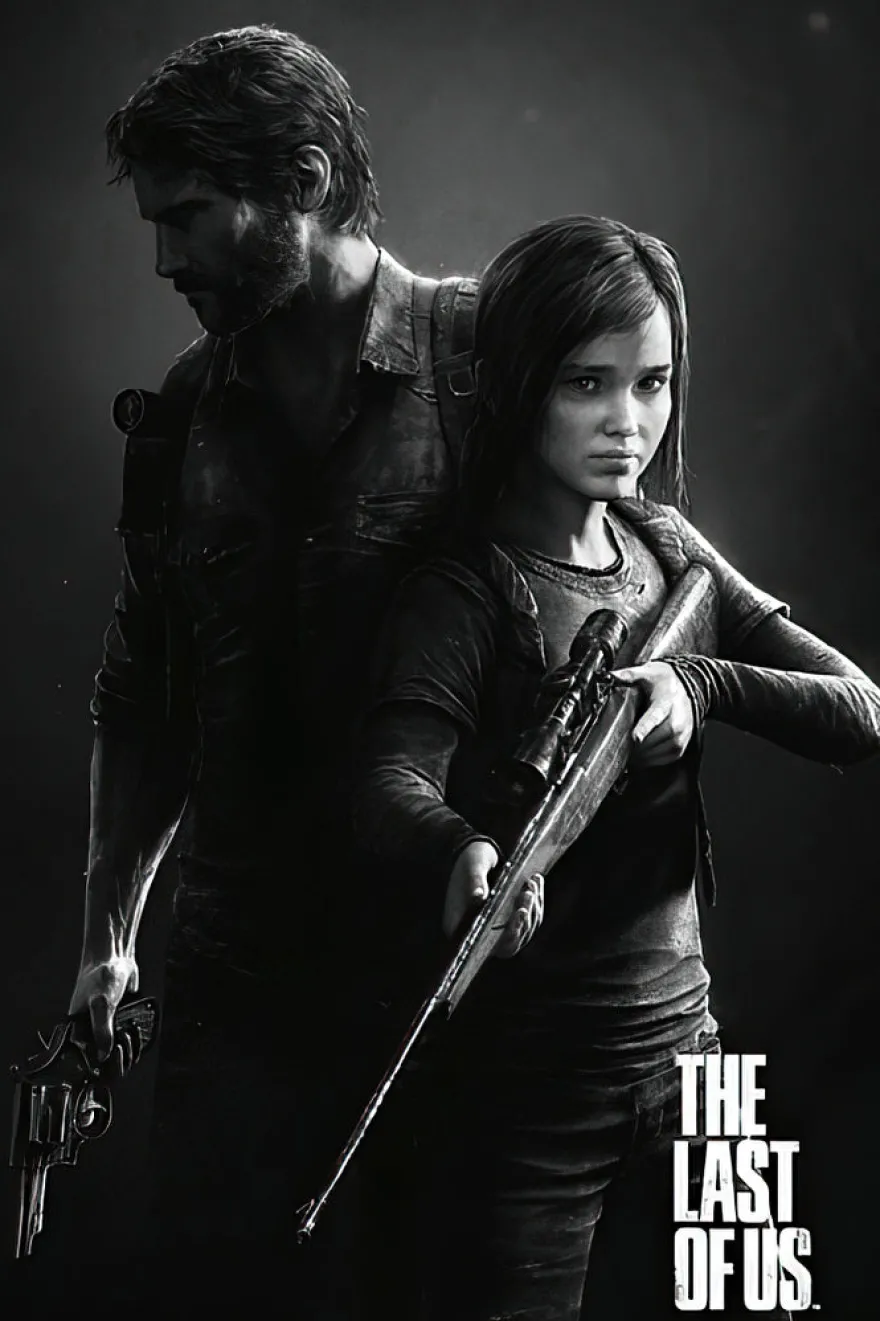 The Last Of Us Poster Schwarzweiss Porträt
