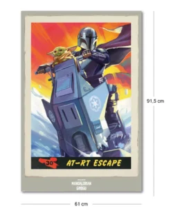 The Mandalorian & Grogu Poster AT-RT Escape