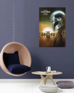 The Mandalorian & Grogu Poster Sunset