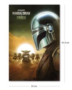 The Mandalorian & Grogu Poster Sunset