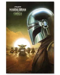 The Mandalorian & Grogu Poster Sunset