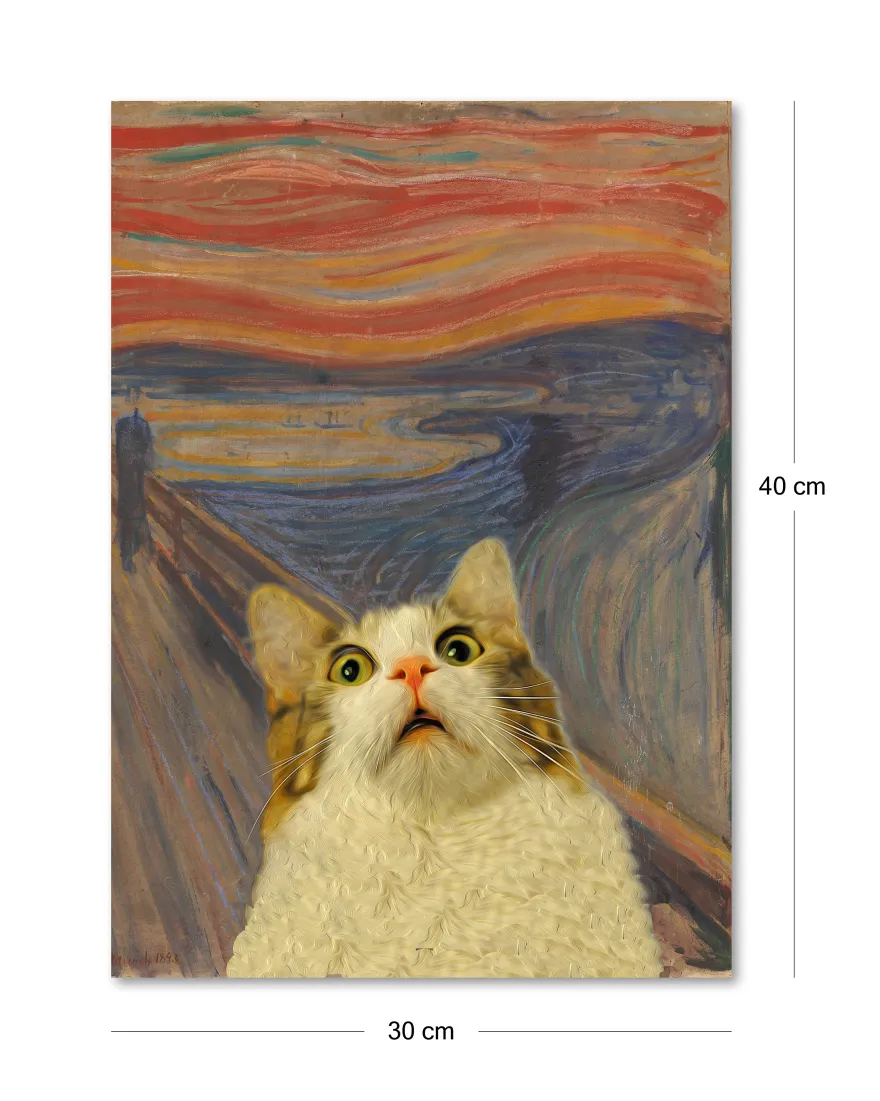 The Screaming Cat Kunstdruck Artelele