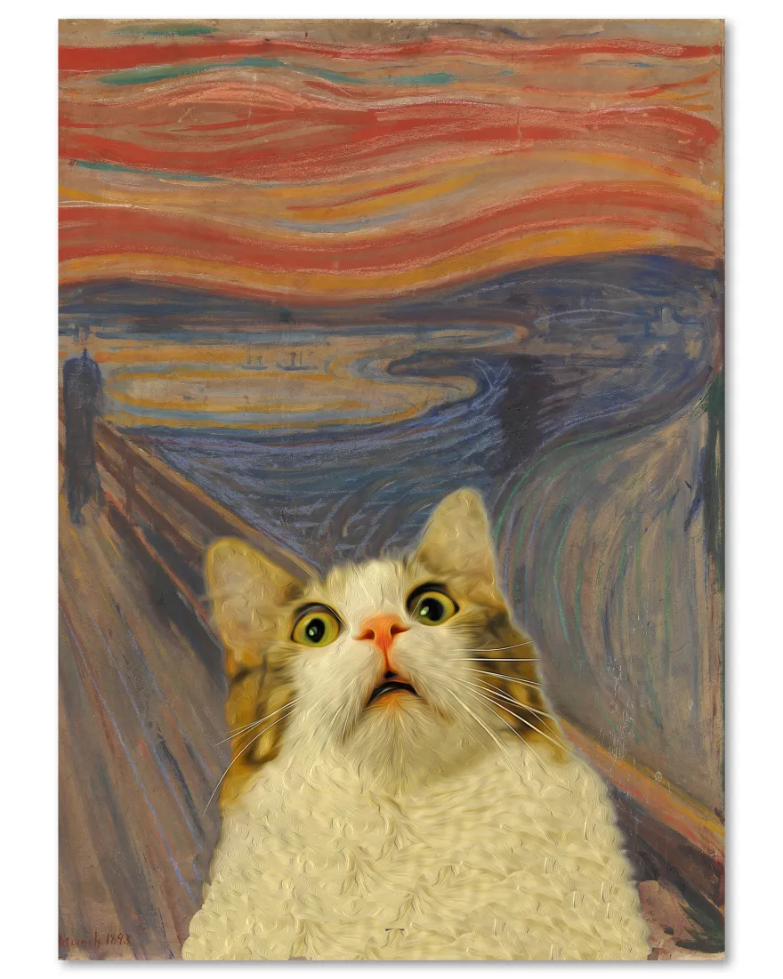 The Screaming Cat Kunstdruck Artelele