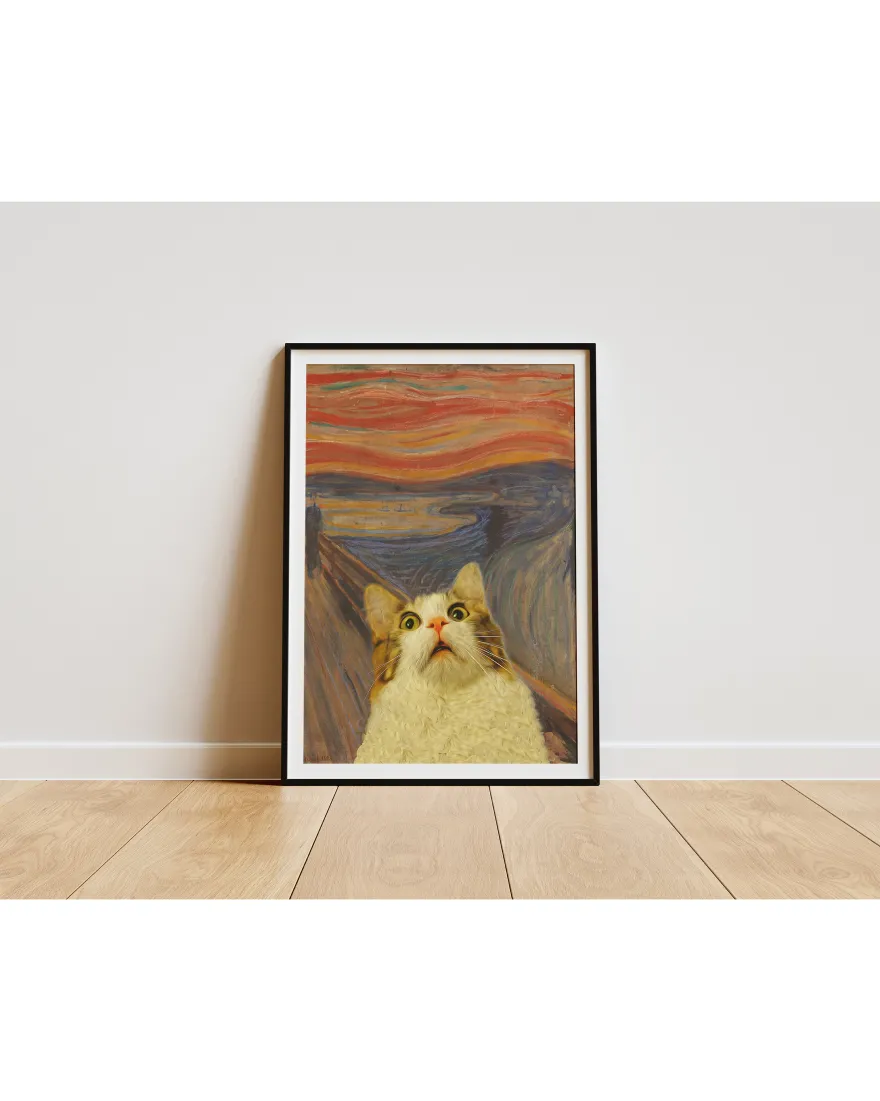 The Screaming Cat Kunstdruck Artelele