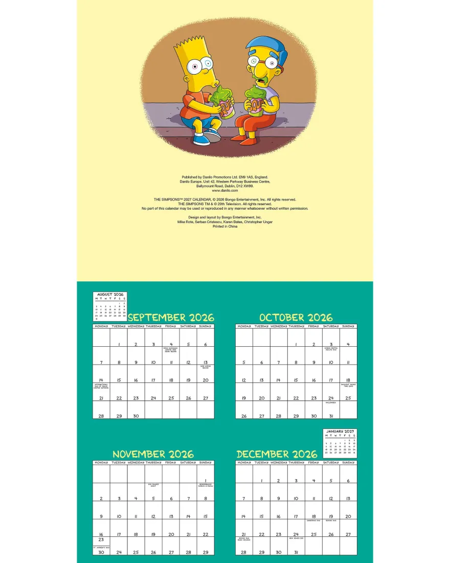 The Simpsons Kalender 2027