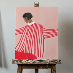 The Woman With the Red Stripes