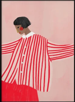 The Woman With the Red Stripes