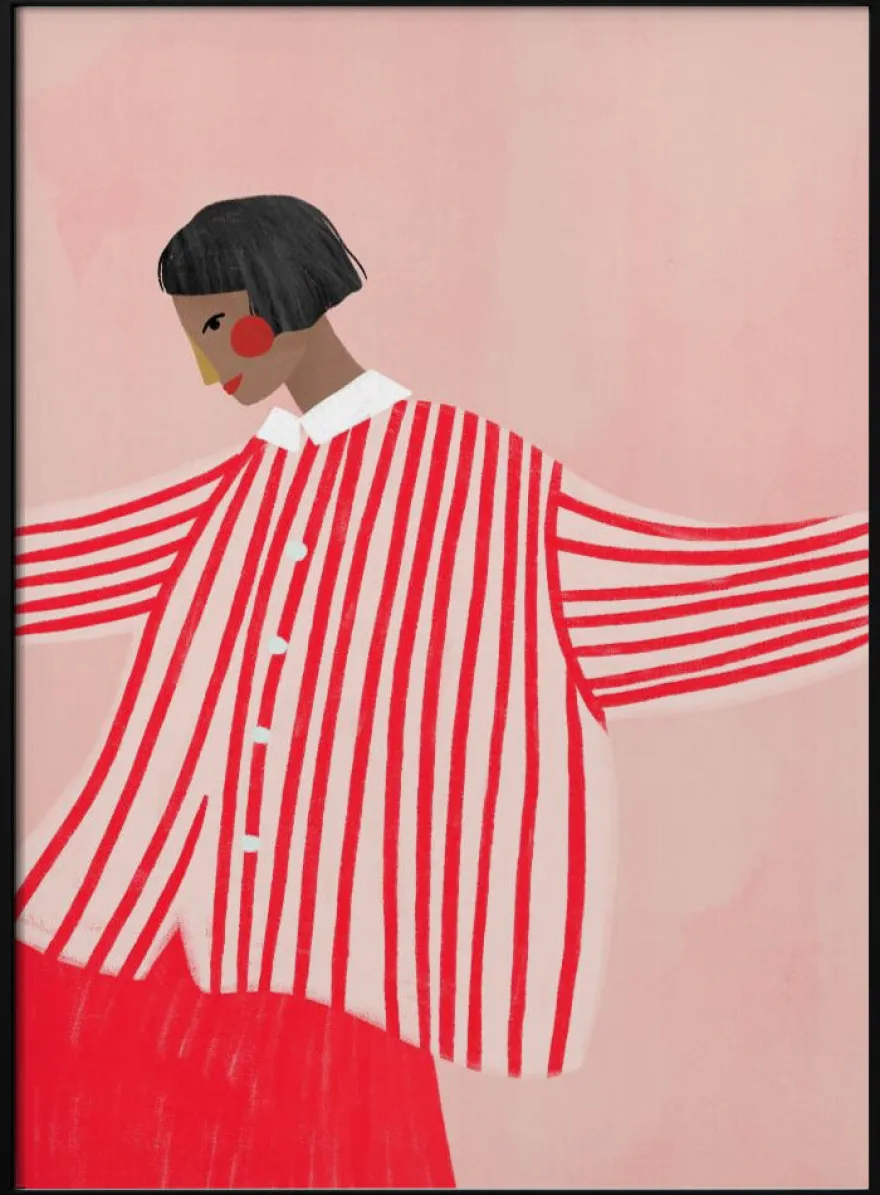 The Woman With the Red Stripes