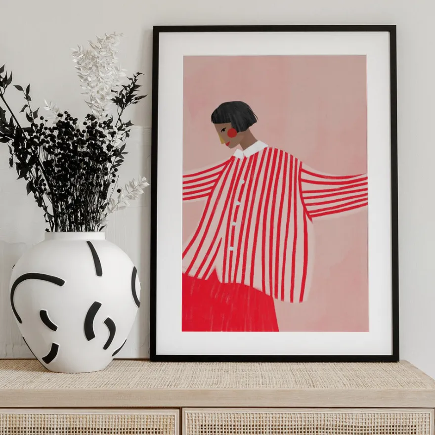 The Woman With the Red Stripes