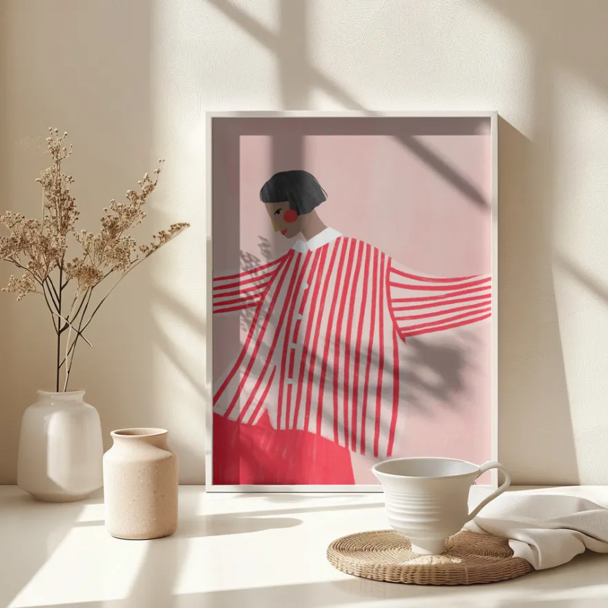 The Woman With the Red Stripes