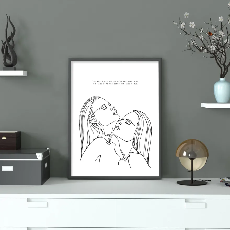 The World Has Bigger Problems Kunstdruck Madeleine, Line-Art