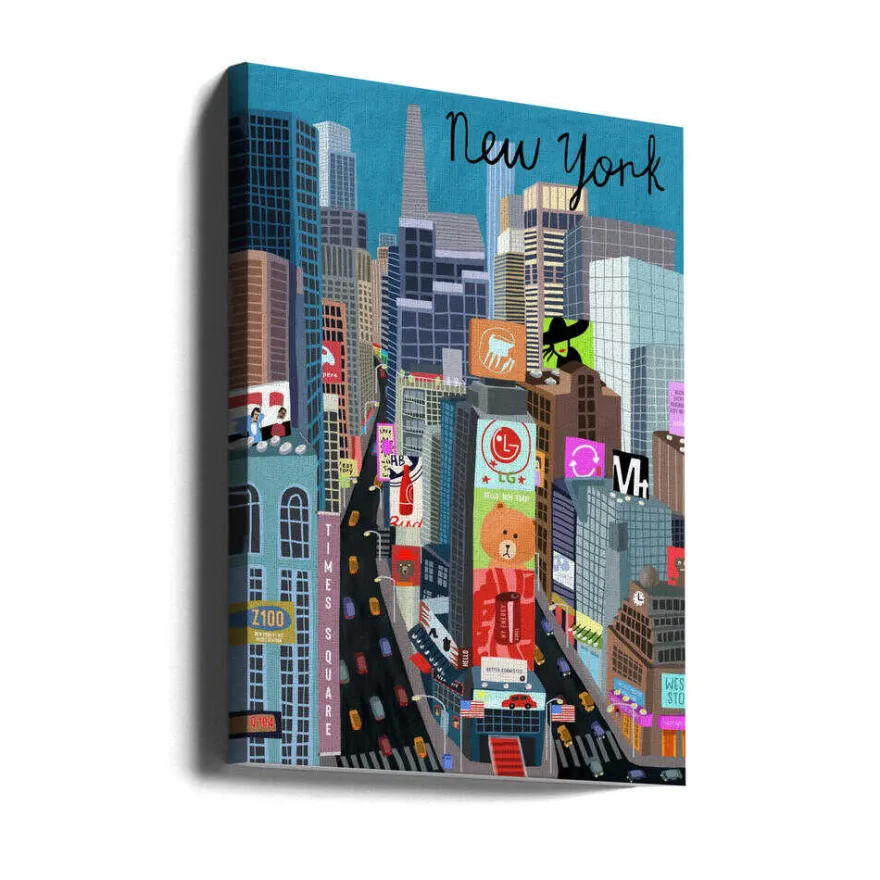 Times Square, New York Illustration by Artist Carla Daly
