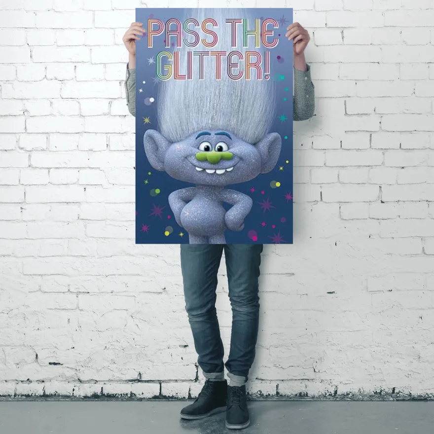 Trolls Poster Diamond Guy Pass the Glitter!