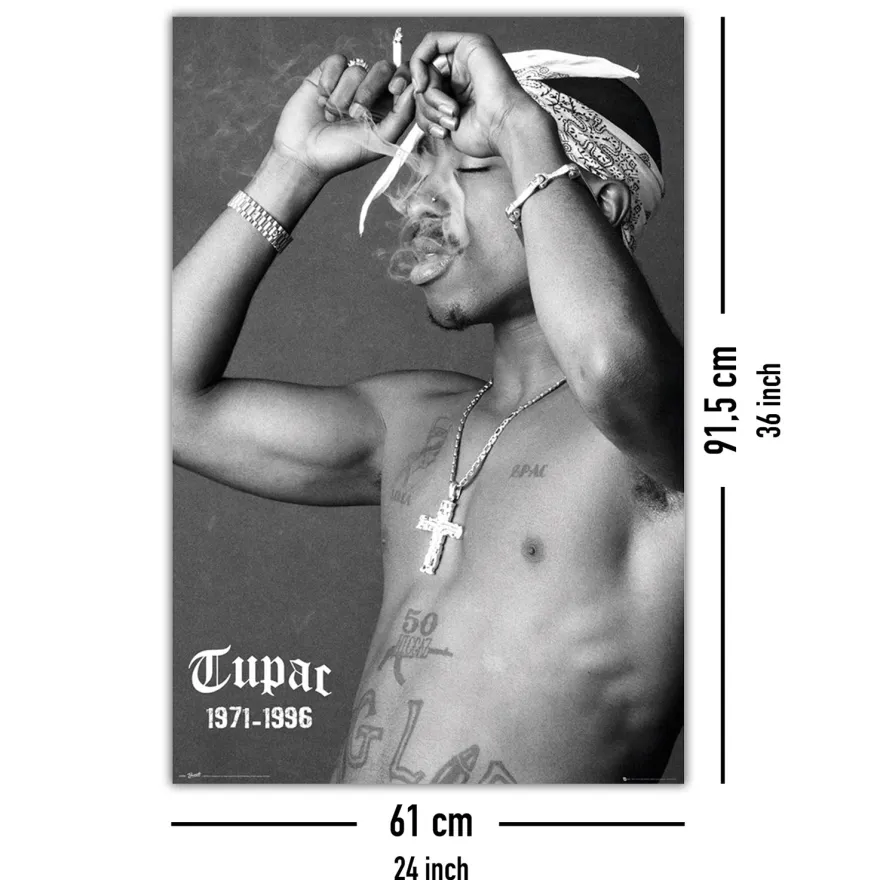Tupac Shakur Poster Smoke