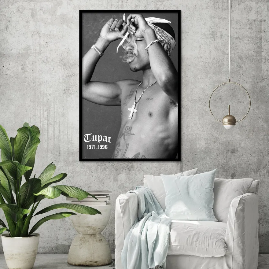 Tupac Shakur Poster Smoke