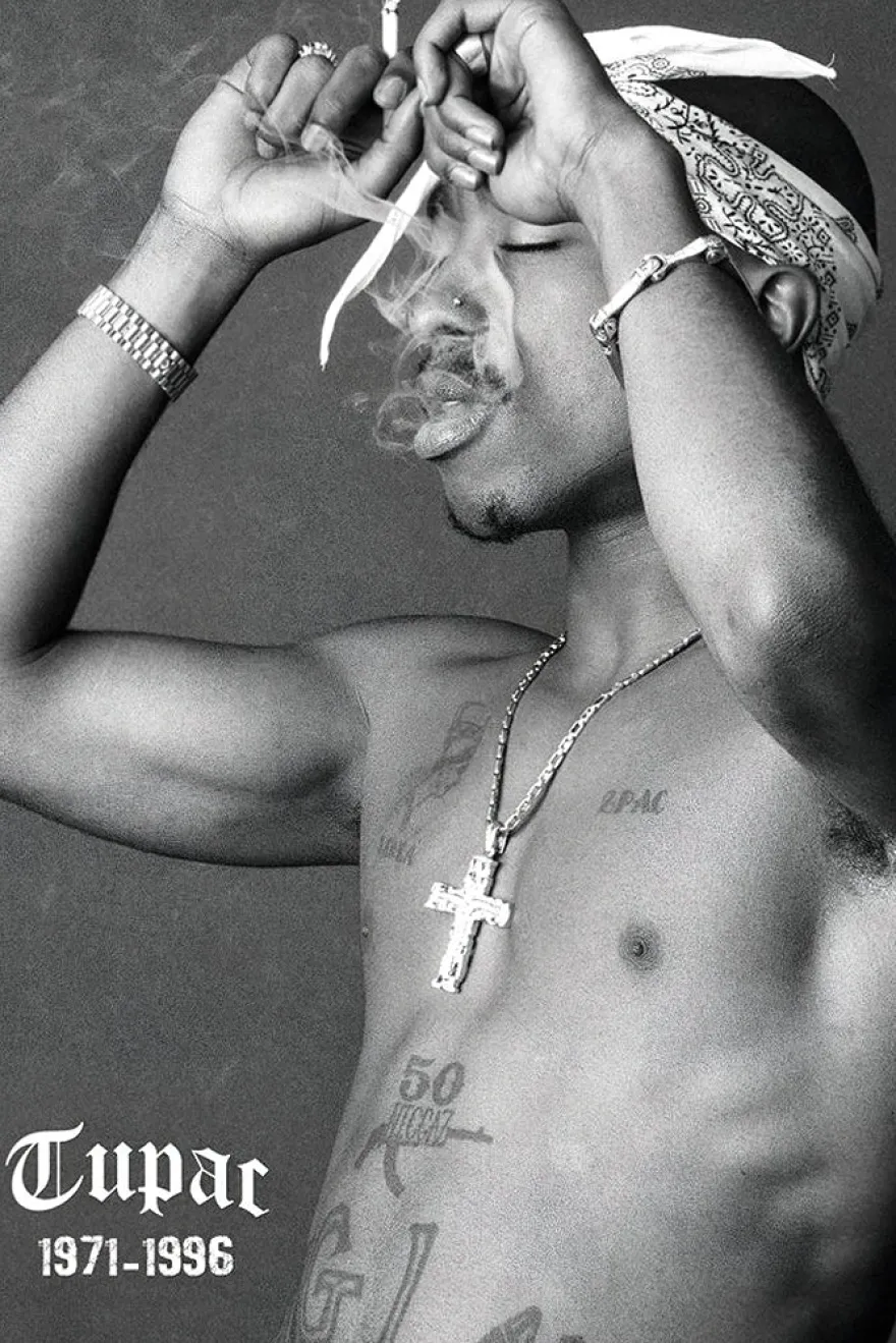 Tupac Shakur Poster Smoke