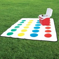 Twister Spieledecke mit Schlüsselanhänger-Drehscheibe,