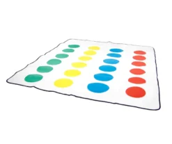Twister Spieledecke mit Schlüsselanhänger-Drehscheibe,