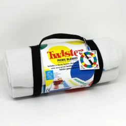 Twister Spieledecke mit Schlüsselanhänger-Drehscheibe,