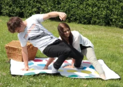 Twister Spieledecke mit Schlüsselanhänger-Drehscheibe,