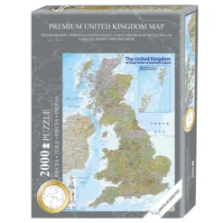 UK Karte Puzzle 2000 Teile MAPS IN MINUTES, Great Britain