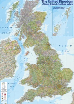 UK Karte Puzzle 2000 Teile MAPS IN MINUTES, Great Britain