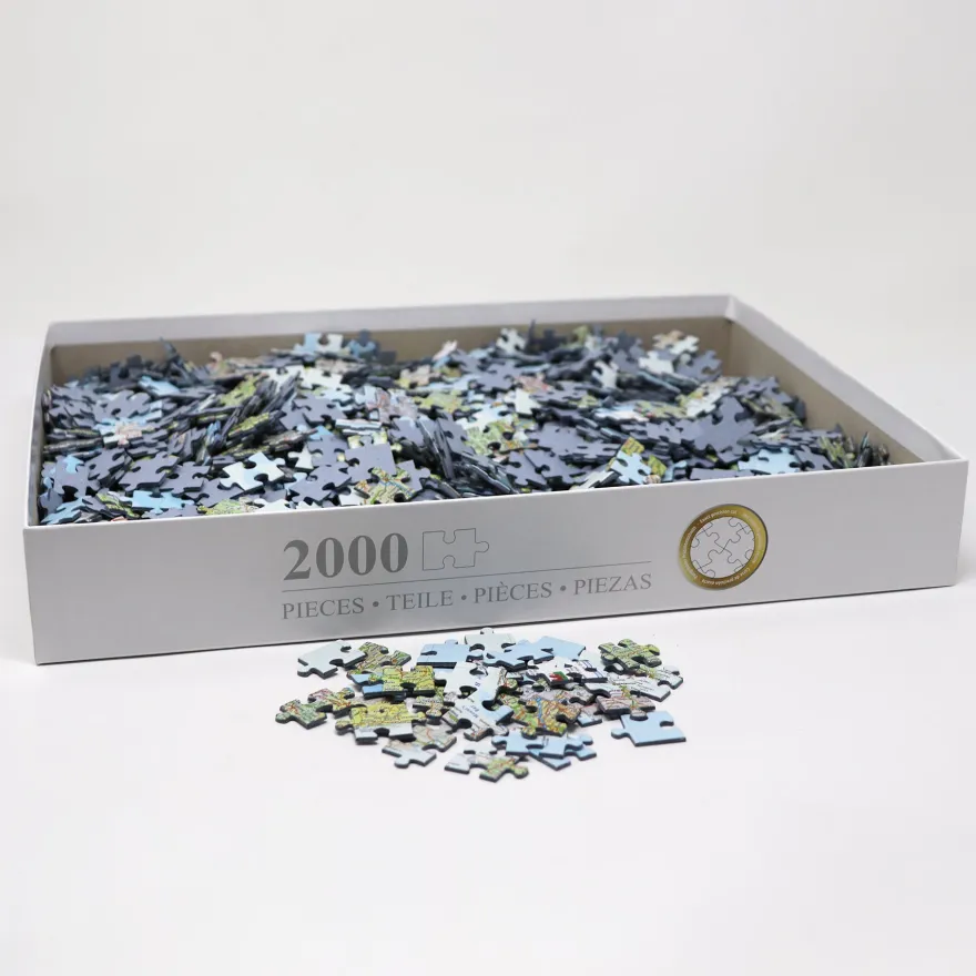 UK Karte Puzzle 2000 Teile MAPS IN MINUTES, Great Britain