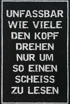 Unfassbar - Kopf drehen Fußmatte