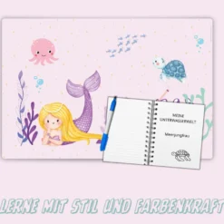 Unterwasser und Meerjungfrau Schreibtischunterlage