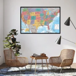 USA Landkarte Poster
