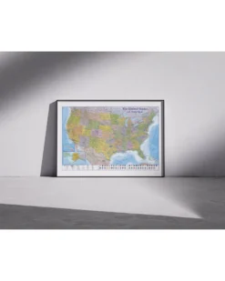 USA Landkarte XL Poster 2026 - MAPS IN MINUTES™ - 61 cm x 91,5 cm