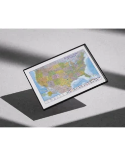 USA Landkarte XL Poster 2026 - MAPS IN MINUTES™ - 61 cm x 91,5 cm