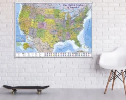 USA XXL Poster - MAPS IN MINUTES