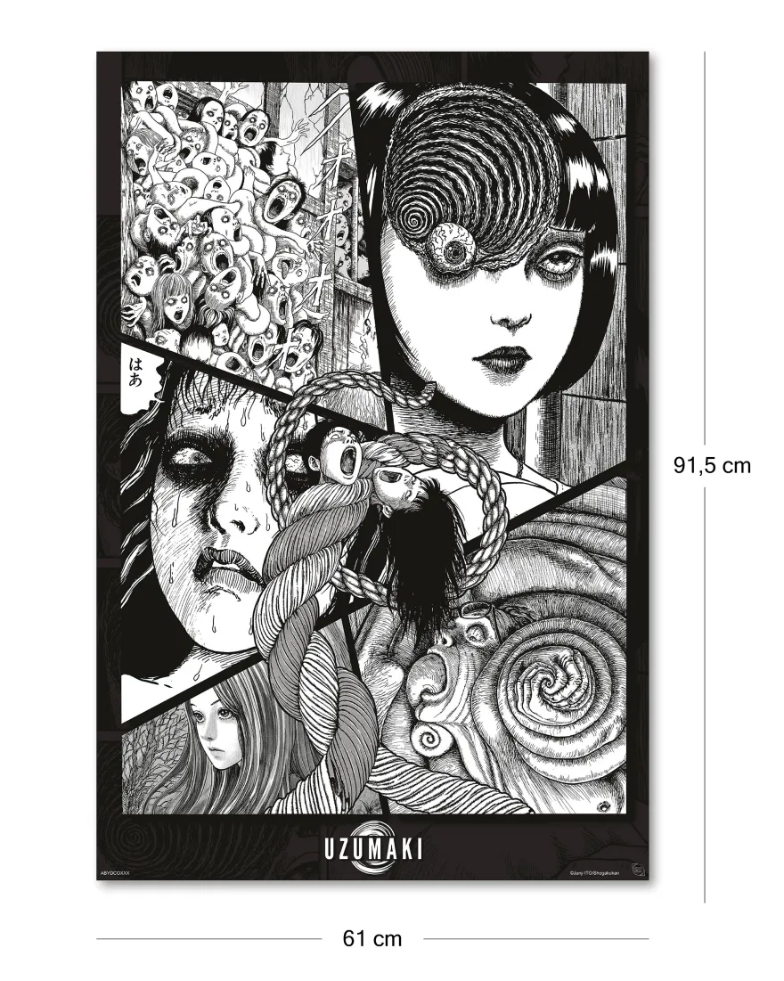 Uzumaki Poster Spiral Into Horror, Junji Ito