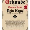 Vatertags Urkunde | Personalisiert mit Wunschnamen | 30x40 cm