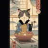 Vincent Trinidad Poster Neko Ramen Ukiyoe