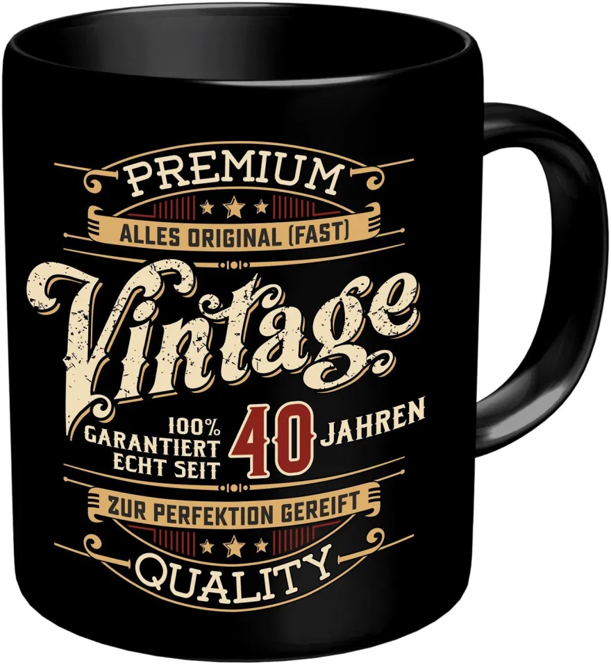 Vintage 40 Jahre Tasse