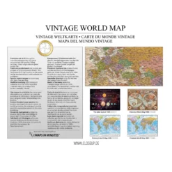 Vintage Weltkarte Puzzle 1000 Teile, MAPS IN MINUTES