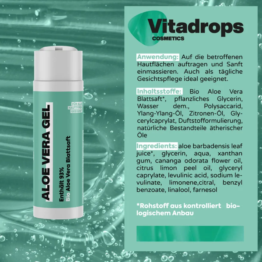 Vitadrops Aloe Vera Gel 93 %