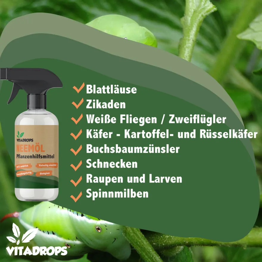 Vitadrops Neemöl PflanzenSchutz Spray Niemöl