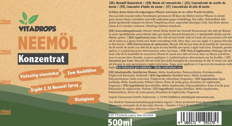 Vitadrops Neemöl Set Spray & Konzentrat, je 500ml