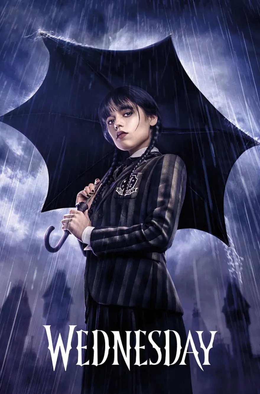 Wednesday Poster Downpour Platzregen