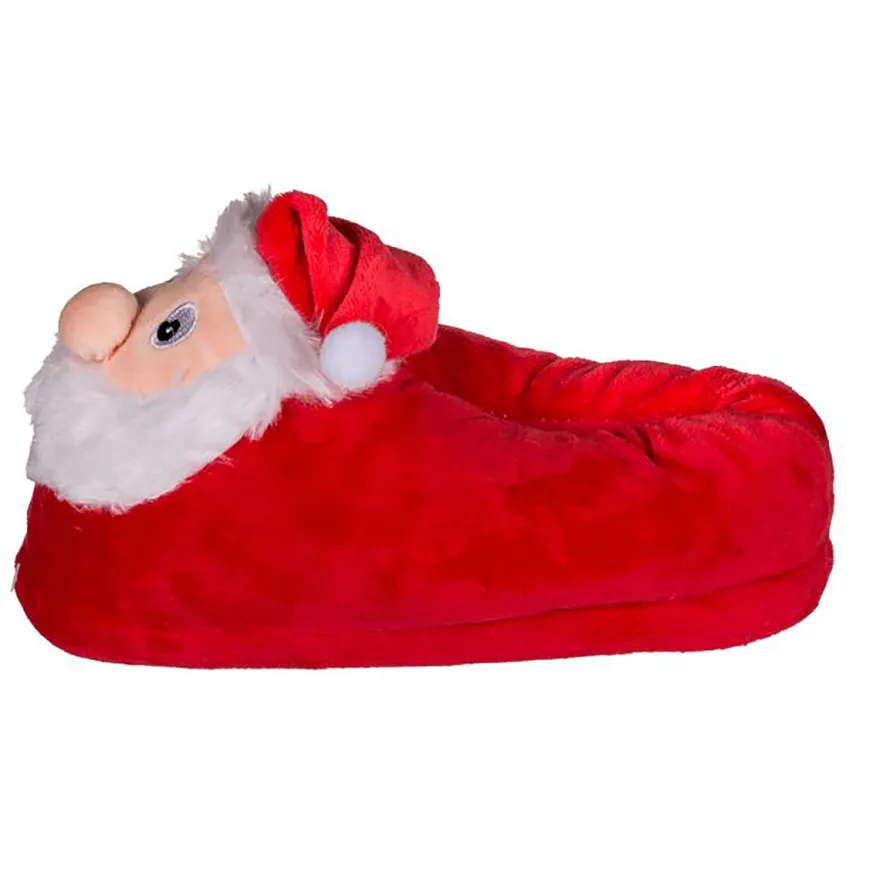 Weihnachtsmann Hausschuhe Plüsch Kinder