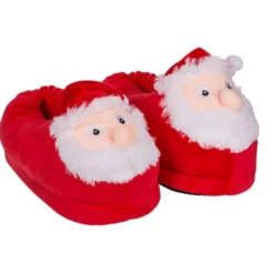 Weihnachtsmann Hausschuhe Plüsch Kinder
