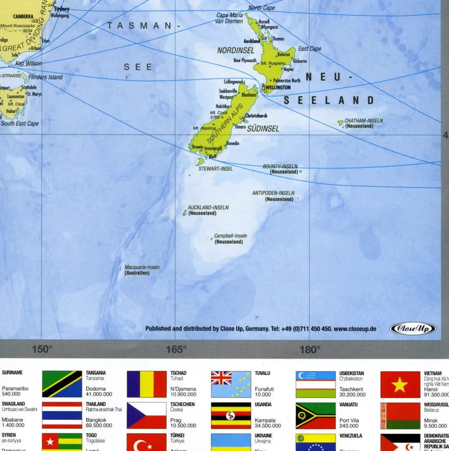 Weltkarte Poster Die Welt Riesenformat 140x100cm